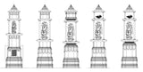 Ornamental Parts of Buildings 12 - CAD Design | Download CAD Drawings | AutoCAD Blocks | AutoCAD Symbols | CAD Drawings | Architecture Details│Landscape Details | See more about AutoCAD, Cad Drawing and Architecture Details
