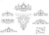 Free Decorative Elements V4 - CAD Design | Download CAD Drawings | AutoCAD Blocks | AutoCAD Symbols | CAD Drawings | Architecture Details│Landscape Details | See more about AutoCAD, Cad Drawing and Architecture Details