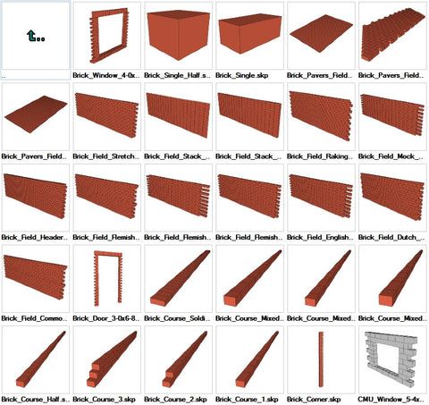 ●Sketchup Masonry 3D models