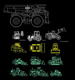 Bulldozer Blocks - CAD Design | Download CAD Drawings | AutoCAD Blocks | AutoCAD Symbols | CAD Drawings | Architecture Details│Landscape Details | See more about AutoCAD, Cad Drawing and Architecture Details