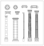 Free Decorative Elements V16 - CAD Design | Download CAD Drawings | AutoCAD Blocks | AutoCAD Symbols | CAD Drawings | Architecture Details│Landscape Details | See more about AutoCAD, Cad Drawing and Architecture Details