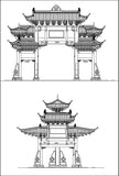 Chinese Architecture - CAD Design | Download CAD Drawings | AutoCAD Blocks | AutoCAD Symbols | CAD Drawings | Architecture Details│Landscape Details | See more about AutoCAD, Cad Drawing and Architecture Details