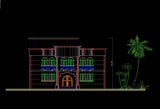 Building Elevation 3 - CAD Design | Download CAD Drawings | AutoCAD Blocks | AutoCAD Symbols | CAD Drawings | Architecture Details│Landscape Details | See more about AutoCAD, Cad Drawing and Architecture Details