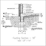 CAD Details Collection-Wall Footing Section - CAD Design | Download CAD Drawings | AutoCAD Blocks | AutoCAD Symbols | CAD Drawings | Architecture Details│Landscape Details | See more about AutoCAD, Cad Drawing and Architecture Details