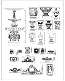 All Architectural decorative blocks V.12 - CAD Design | Download CAD Drawings | AutoCAD Blocks | AutoCAD Symbols | CAD Drawings | Architecture Details│Landscape Details | See more about AutoCAD, Cad Drawing and Architecture Details