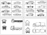 Transportation Blocks Bundle - CAD Design | Download CAD Drawings | AutoCAD Blocks | AutoCAD Symbols | CAD Drawings | Architecture Details│Landscape Details | See more about AutoCAD, Cad Drawing and Architecture Details