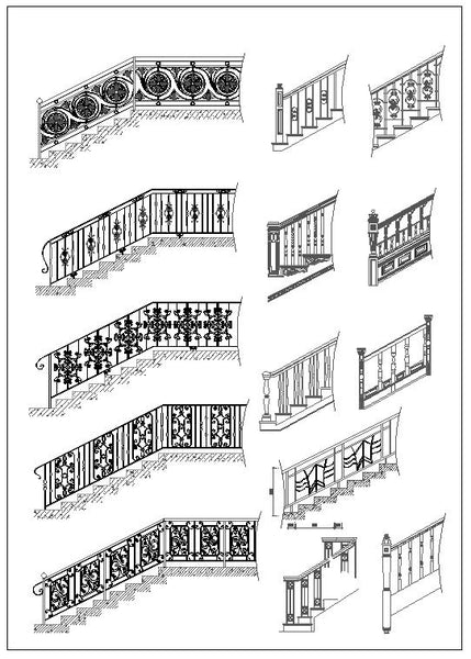 Decorative Metal Railings Cad Details | Shelly Lighting
