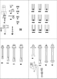 Hardware Blocks Bundle - CAD Design | Download CAD Drawings | AutoCAD Blocks | AutoCAD Symbols | CAD Drawings | Architecture Details│Landscape Details | See more about AutoCAD, Cad Drawing and Architecture Details