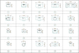 Toilet and Bathroom Cad Set - CAD Design | Download CAD Drawings | AutoCAD Blocks | AutoCAD Symbols | CAD Drawings | Architecture Details│Landscape Details | See more about AutoCAD, Cad Drawing and Architecture Details