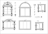 Ornamental Parts of Buildings 14 - CAD Design | Download CAD Drawings | AutoCAD Blocks | AutoCAD Symbols | CAD Drawings | Architecture Details│Landscape Details | See more about AutoCAD, Cad Drawing and Architecture Details