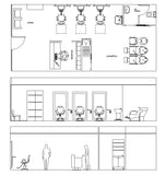 Barber Shop  Plans - CAD Design | Download CAD Drawings | AutoCAD Blocks | AutoCAD Symbols | CAD Drawings | Architecture Details│Landscape Details | See more about AutoCAD, Cad Drawing and Architecture Details