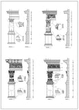 Ornamental Parts of Buildings 2 - CAD Design | Download CAD Drawings | AutoCAD Blocks | AutoCAD Symbols | CAD Drawings | Architecture Details│Landscape Details | See more about AutoCAD, Cad Drawing and Architecture Details