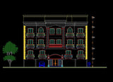 Building Elevation 4 - CAD Design | Download CAD Drawings | AutoCAD Blocks | AutoCAD Symbols | CAD Drawings | Architecture Details│Landscape Details | See more about AutoCAD, Cad Drawing and Architecture Details