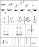 Steel Structure Details V3 - CAD Design | Download CAD Drawings | AutoCAD Blocks | AutoCAD Symbols | CAD Drawings | Architecture Details│Landscape Details | See more about AutoCAD, Cad Drawing and Architecture Details