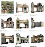 【Sketchup 3D Models】10 Types of European Entrance & Door 3D Models V.3 - CAD Design | Download CAD Drawings | AutoCAD Blocks | AutoCAD Symbols | CAD Drawings | Architecture Details│Landscape Details | See more about AutoCAD, Cad Drawing and Architecture Details