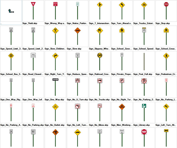 Sketchup Street Signage 3D models download - CAD Design | Download CAD Drawings | AutoCAD Blocks | AutoCAD Symbols | CAD Drawings | Architecture Details│Landscape Details | See more about AutoCAD, Cad Drawing and Architecture Details