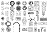 All Architectural decorative blocks V.1 - CAD Design | Download CAD Drawings | AutoCAD Blocks | AutoCAD Symbols | CAD Drawings | Architecture Details│Landscape Details | See more about AutoCAD, Cad Drawing and Architecture Details