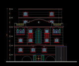 Building Elevation 13 - CAD Design | Download CAD Drawings | AutoCAD Blocks | AutoCAD Symbols | CAD Drawings | Architecture Details│Landscape Details | See more about AutoCAD, Cad Drawing and Architecture Details