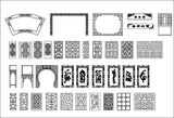 All Chinese Carved CAD Elements V.1(Best Recommanded!!) - CAD Design | Download CAD Drawings | AutoCAD Blocks | AutoCAD Symbols | CAD Drawings | Architecture Details│Landscape Details | See more about AutoCAD, Cad Drawing and Architecture Details