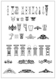 Ornamental Parts of Buildings 4 - CAD Design | Download CAD Drawings | AutoCAD Blocks | AutoCAD Symbols | CAD Drawings | Architecture Details│Landscape Details | See more about AutoCAD, Cad Drawing and Architecture Details