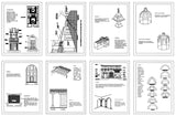 Ornamental Parts of Buildings 7 - CAD Design | Download CAD Drawings | AutoCAD Blocks | AutoCAD Symbols | CAD Drawings | Architecture Details│Landscape Details | See more about AutoCAD, Cad Drawing and Architecture Details