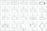 Toilet and Bathroom Cad Set - CAD Design | Download CAD Drawings | AutoCAD Blocks | AutoCAD Symbols | CAD Drawings | Architecture Details│Landscape Details | See more about AutoCAD, Cad Drawing and Architecture Details