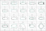 Toilet and Bathroom Cad Set - CAD Design | Download CAD Drawings | AutoCAD Blocks | AutoCAD Symbols | CAD Drawings | Architecture Details│Landscape Details | See more about AutoCAD, Cad Drawing and Architecture Details