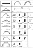 Ornamental Parts of Buildings 1 - CAD Design | Download CAD Drawings | AutoCAD Blocks | AutoCAD Symbols | CAD Drawings | Architecture Details│Landscape Details | See more about AutoCAD, Cad Drawing and Architecture Details