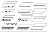 Over 1200+ Decorative Elements,Crown molding,Chair-rail,Door Trim,Skirting Board,Corner Post,Plain Molding - CAD Design | Download CAD Drawings | AutoCAD Blocks | AutoCAD Symbols | CAD Drawings | Architecture Details│Landscape Details | See more about AutoCAD, Cad Drawing and Architecture Details