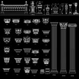 Architectural decorative elements 1 - CAD Design | Download CAD Drawings | AutoCAD Blocks | AutoCAD Symbols | CAD Drawings | Architecture Details│Landscape Details | See more about AutoCAD, Cad Drawing and Architecture Details