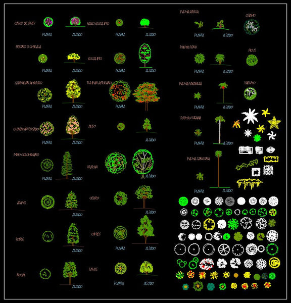 Autocad Tree Drawings