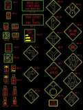 Sign Library - CAD Design | Download CAD Drawings | AutoCAD Blocks | AutoCAD Symbols | CAD Drawings | Architecture Details│Landscape Details | See more about AutoCAD, Cad Drawing and Architecture Details