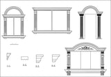 Ornamental Parts of Buildings 14 - CAD Design | Download CAD Drawings | AutoCAD Blocks | AutoCAD Symbols | CAD Drawings | Architecture Details│Landscape Details | See more about AutoCAD, Cad Drawing and Architecture Details