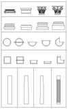 Ornamental Parts of Buildings 1 - CAD Design | Download CAD Drawings | AutoCAD Blocks | AutoCAD Symbols | CAD Drawings | Architecture Details│Landscape Details | See more about AutoCAD, Cad Drawing and Architecture Details