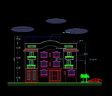 Building Elevation 1 - CAD Design | Download CAD Drawings | AutoCAD Blocks | AutoCAD Symbols | CAD Drawings | Architecture Details│Landscape Details | See more about AutoCAD, Cad Drawing and Architecture Details