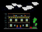 Building Elevation 7 - CAD Design | Download CAD Drawings | AutoCAD Blocks | AutoCAD Symbols | CAD Drawings | Architecture Details│Landscape Details | See more about AutoCAD, Cad Drawing and Architecture Details