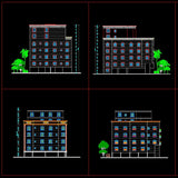 Building Elevation 12 - CAD Design | Download CAD Drawings | AutoCAD Blocks | AutoCAD Symbols | CAD Drawings | Architecture Details│Landscape Details | See more about AutoCAD, Cad Drawing and Architecture Details