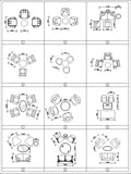Sofa Cad Blocks Set - CAD Design | Download CAD Drawings | AutoCAD Blocks | AutoCAD Symbols | CAD Drawings | Architecture Details│Landscape Details | See more about AutoCAD, Cad Drawing and Architecture Details