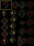 Sign Library - CAD Design | Download CAD Drawings | AutoCAD Blocks | AutoCAD Symbols | CAD Drawings | Architecture Details│Landscape Details | See more about AutoCAD, Cad Drawing and Architecture Details