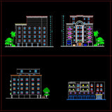 Building Elevation 12 - CAD Design | Download CAD Drawings | AutoCAD Blocks | AutoCAD Symbols | CAD Drawings | Architecture Details│Landscape Details | See more about AutoCAD, Cad Drawing and Architecture Details