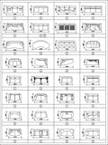 Sofa Cad Blocks Set - CAD Design | Download CAD Drawings | AutoCAD Blocks | AutoCAD Symbols | CAD Drawings | Architecture Details│Landscape Details | See more about AutoCAD, Cad Drawing and Architecture Details